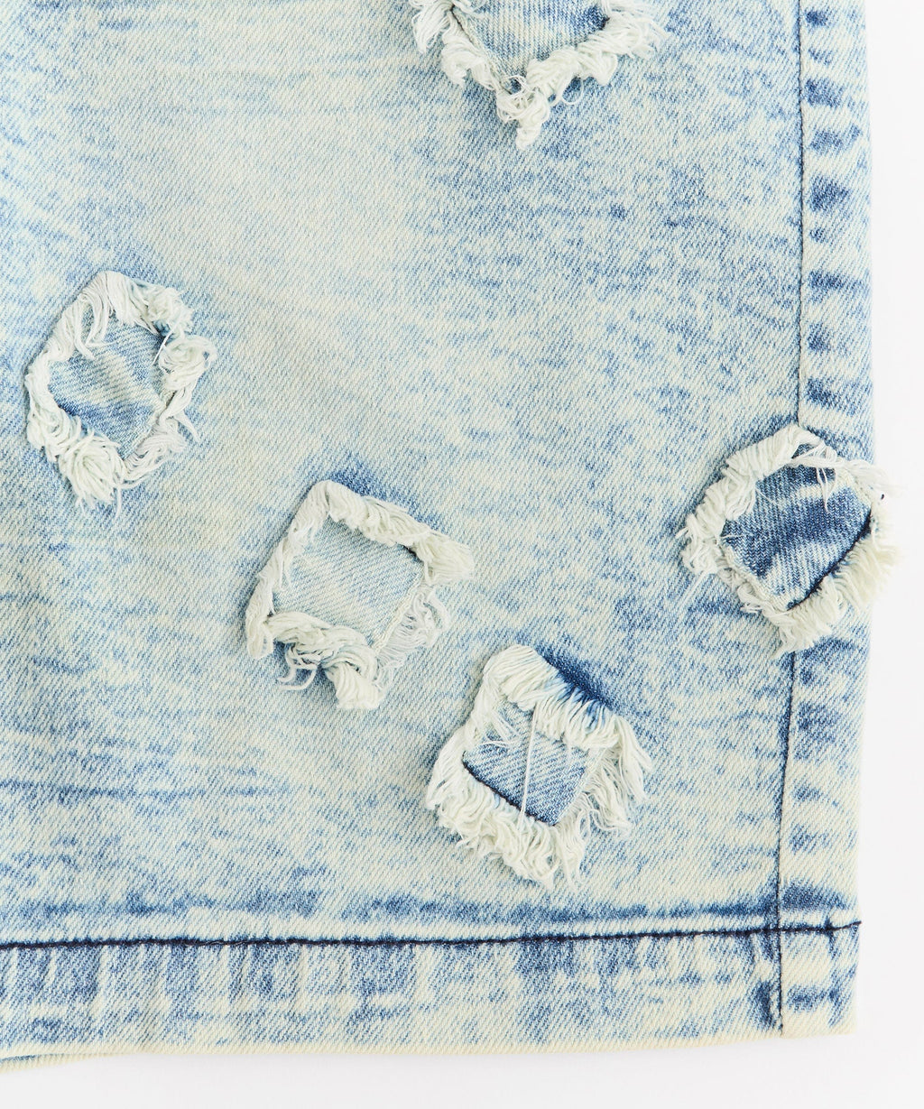Destroyed Denim Shorts