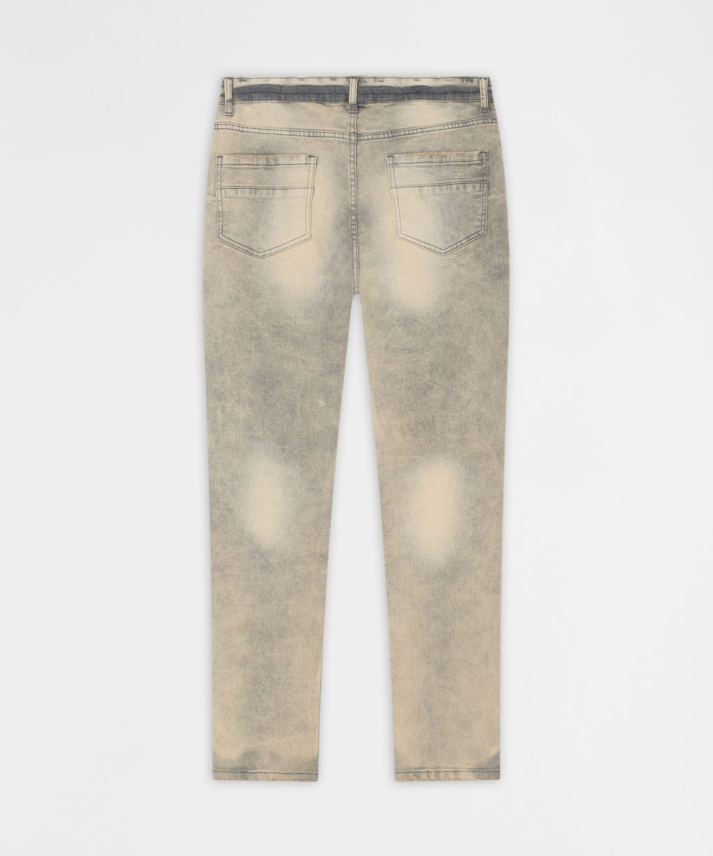 Desert Fade Distressed Skinny Jeans - Grey