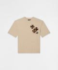 Cross Applique Short Sleeve Tee - Cream